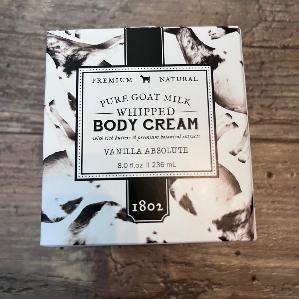 Beekman 1802 Pure Goat Milk Whipped Body Cream Vanilla Absolute 8oz 236ml New‎